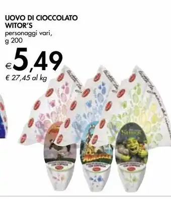 Bennet Uovo di cioccolato witor's personaggi vari g 200 offerta