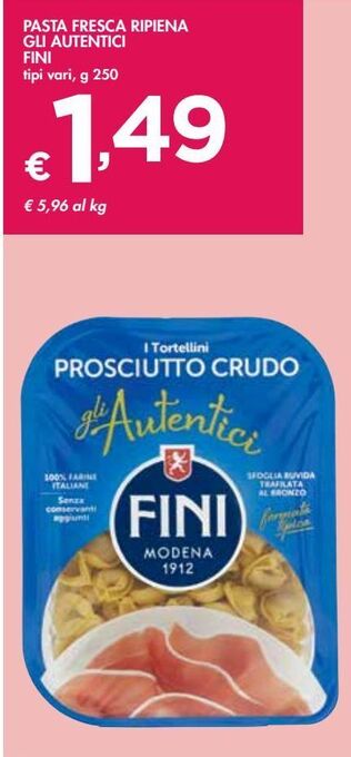 Bennet Pasta fresca ripiena gli autentici fini tipi vari, g 250 offerta