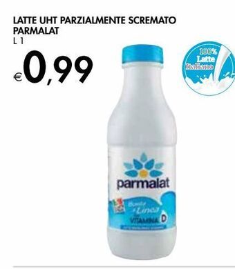 Latte uht parzialmente scremato parmalat l1