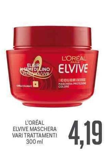 Supermercati Piccolo L'Oréal Elvive Maschera Vari Trattamenti 300 ml offerta