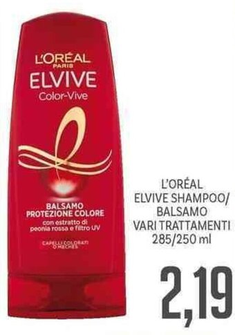 Supermercati Piccolo L'Oréal Elvive Shampoo/Balsamo Vari Trattamenti 285/250 ml offerta