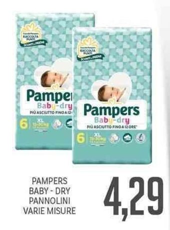 Supermercati Piccolo Pampers Baby-Dry Pannolini Varie Misure offerta