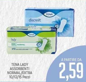 Supermercati Piccolo Tena Lady Assorbenti Normal/Extra 10/12/15 Pezzi offerta