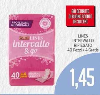 Supermercati Piccolo Lines Intervallo Ripiegato 40 Pezzi + 4 Gratis offerta