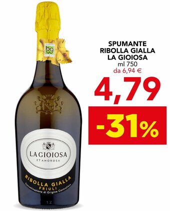 La Gioiosa Spumante Ribolla Gialla 750 ml