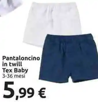 Tex Baby Pantaloncino in twill 3-36 mesi
