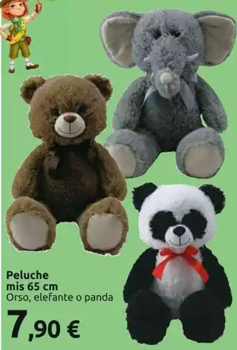 Orso, elefante o panda Peluche mis 65 cm