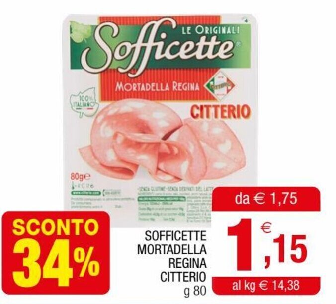 Citterio Sofficette Mortadella Regina 80 g offerta di Gran mercato