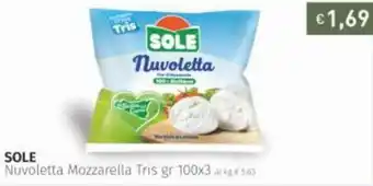 Prezzemolo e Vitale Sole Nuvoletta Mozzarella Tris 100 gr x 3 offerta