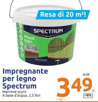 Action Impregnante per legno Spectrum 2,5 litri offerta