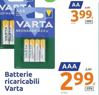 Action Varta Batterie ricaricabili AAA offerta