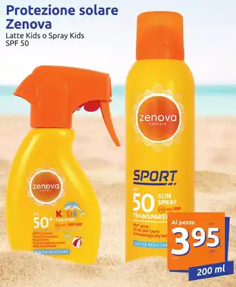 Action Zenova Protezione solare SPF 50 200 ml offerta