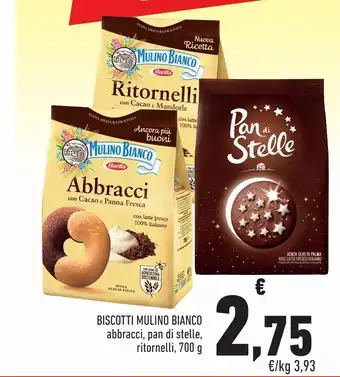 Conad Biscotti mulino bianco abbracci, pan di stelle, ritornelli 700g offerta