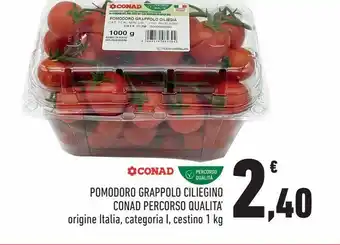 Conad Pomodori grappolo ciliegino conad percorso qualità 1 kg offerta