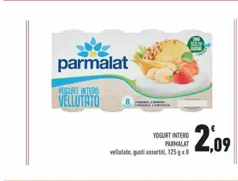 Conad Yogurt intero parmalat vellutato, gusti assortiti 125g x8 offerta