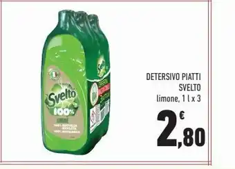 Conad Detersivo per piatti svelto limone 1 l x3 offerta