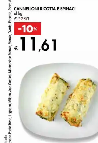 Bennet Cannelloni ricotta e spinaci offerta