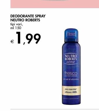 Bennet Deodorante spray neutro roberts offerta