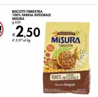 Bennet Biscotti fibrextra 100% farina integrale misura offerta