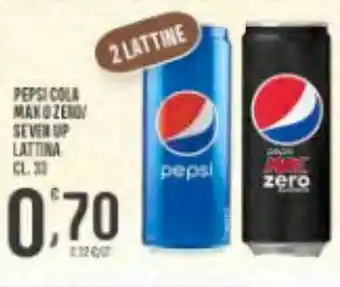 Eurospar Pepsi cola max o zero/seven up lattina offerta