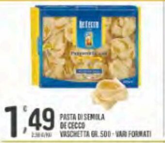 Eurospar Pasta di semola de cecco offerta