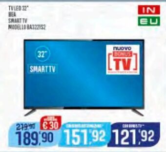 Eurospar Tv led 32'' smart tv offerta