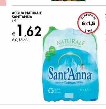 Bennet Acqua naturale sant'anna offerta