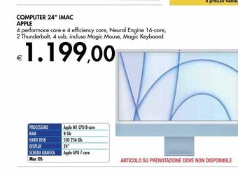 Bennet Computer 24 imac apple offerta