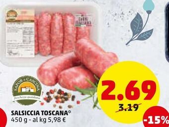 PENNY Salsiccia toscana 450 g offerta