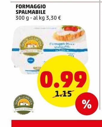 PENNY Sapor di cascina formaggio spalmabile 300 g offerta