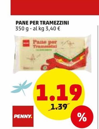 PENNY Pane per tramezzini 350 g offerta