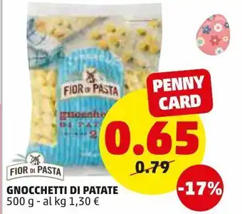 PENNY Gnocchetti di patate fior di pasta 500 g offerta