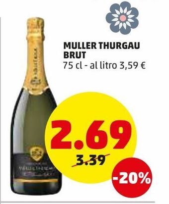 PENNY Muller thurgau brut 75 cl offerta