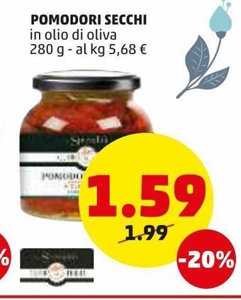 PENNY Pomodori secchi in olio di oliva 280 g offerta