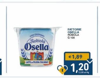 SeBón Supermercati Fattorie osella robiola offerta