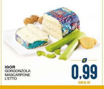 SeBón Supermercati Igor gorgonzola mascarpone l''etto offerta