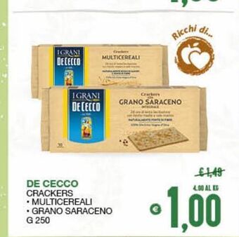 SeBón Supermercati Crackers de cecco offerta