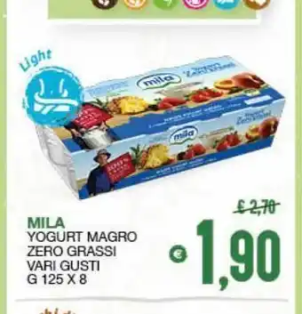 Mila yogurt magro zero grassi vari gusti g 1250 x 8