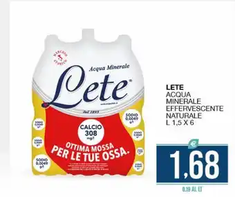 SeBón Supermercati Lete acqua minerale effervescente naturale offerta