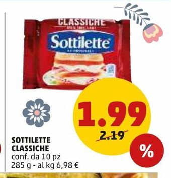 PENNY Sottilette classiche offerta