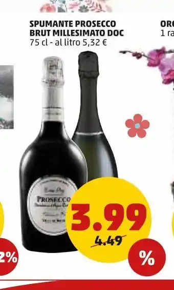 PENNY Spumante prosecco brut millesimato doc offerta