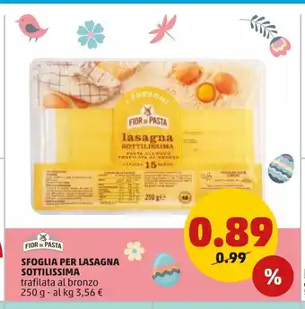 Sfoglia per lasagna sottilissima