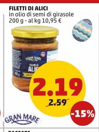 PENNY Filetti di alici offerta
