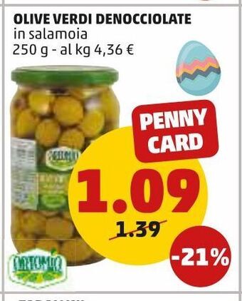 PENNY Olive verdi denocciolate offerta