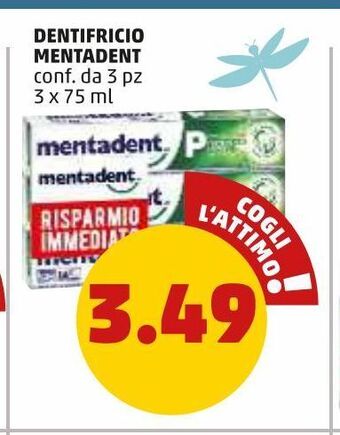PENNY Dentifricio mentadent offerta