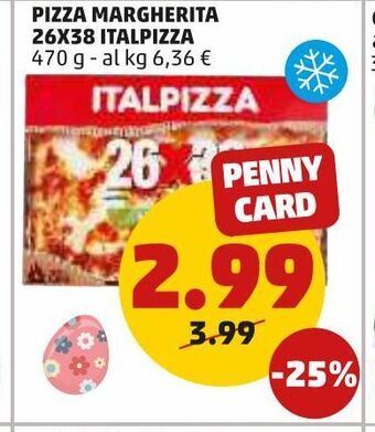 PENNY Pizza margherita 26x38 italpizza offerta