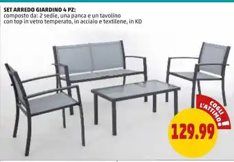 Set arredo giardino 4 pz