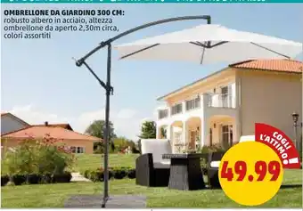 PENNY Ombrellone da giardino 300 cm offerta