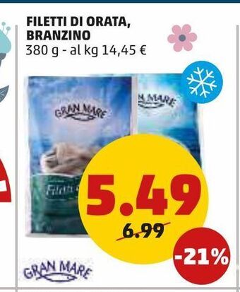 PENNY Filetti di orata, branzino offerta
