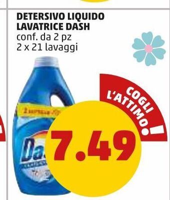 PENNY Detersivo liquido lavatrice dash offerta